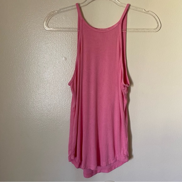 Lilka Anthropologie Pink Rayon Spandex Flowy Tank Top - Picture 1 of 9
